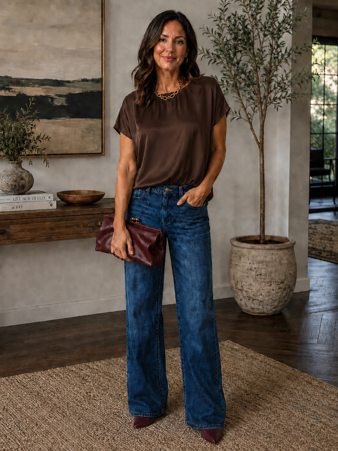 Sam - Satin Cap Sleeve Blouse