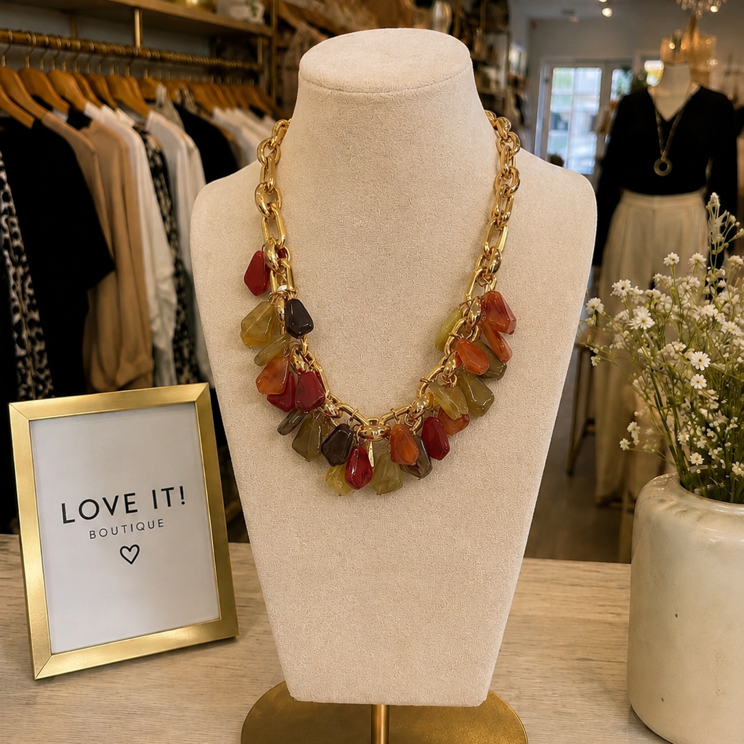 Statement Charm Necklace