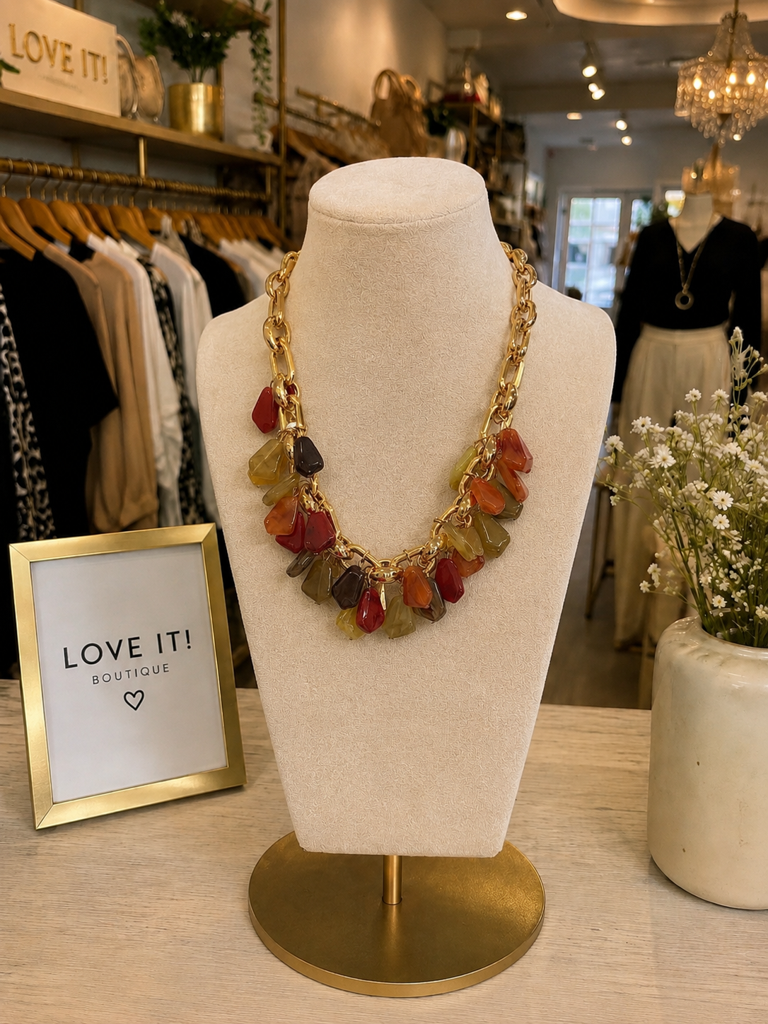 Statement Charm Necklace