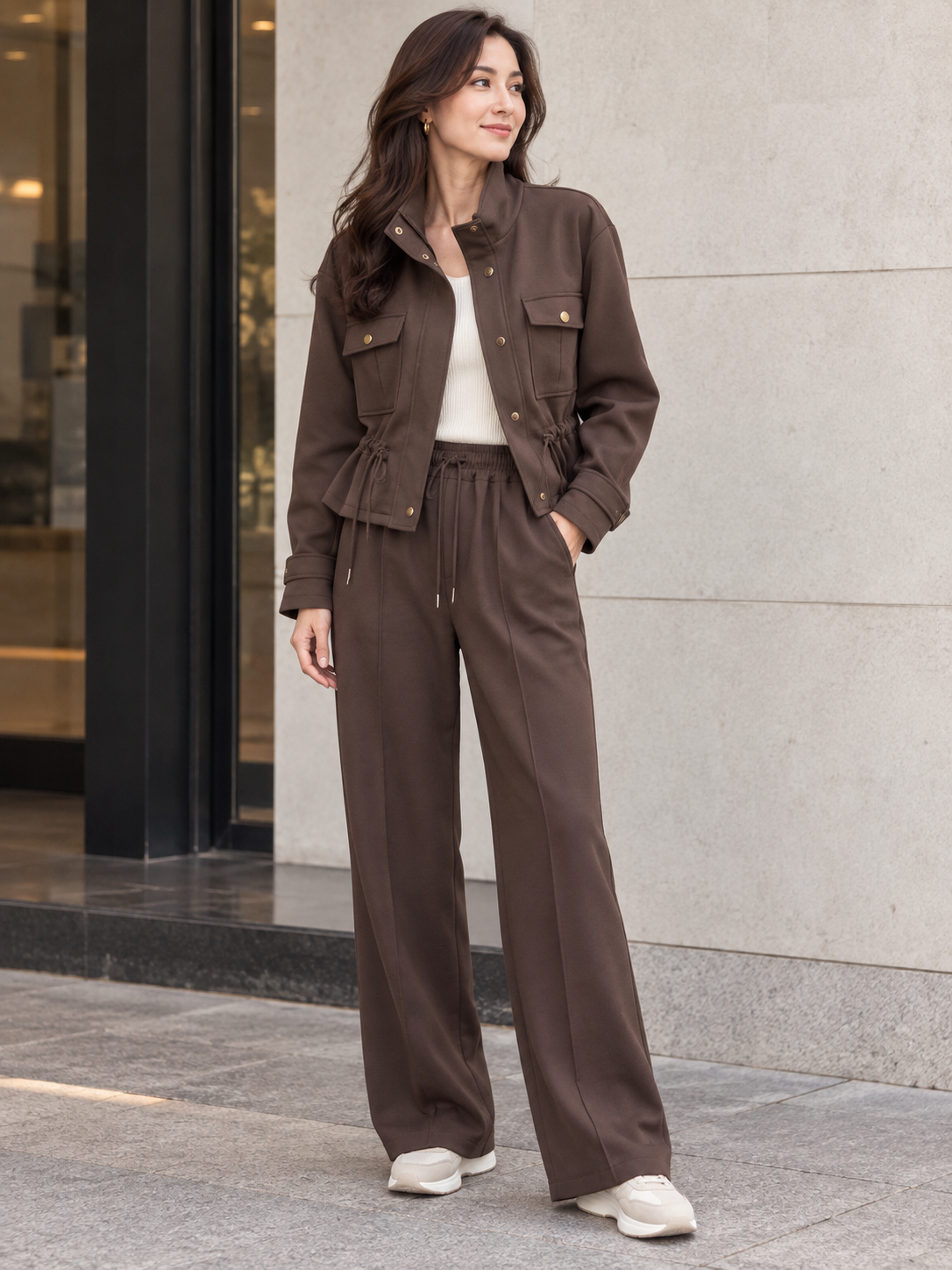 Lola - Jersey Utility Jacket.