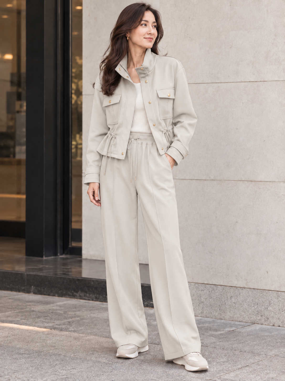 Lola - Jersey Utility Jacket.