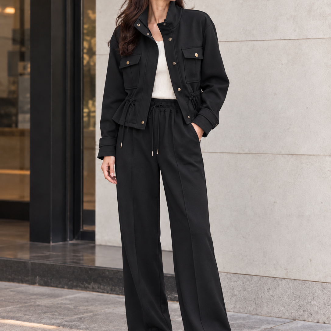 Lola - Jersey Utility Jacket. (Please note the wine is a different shade from the wine Penny’s)