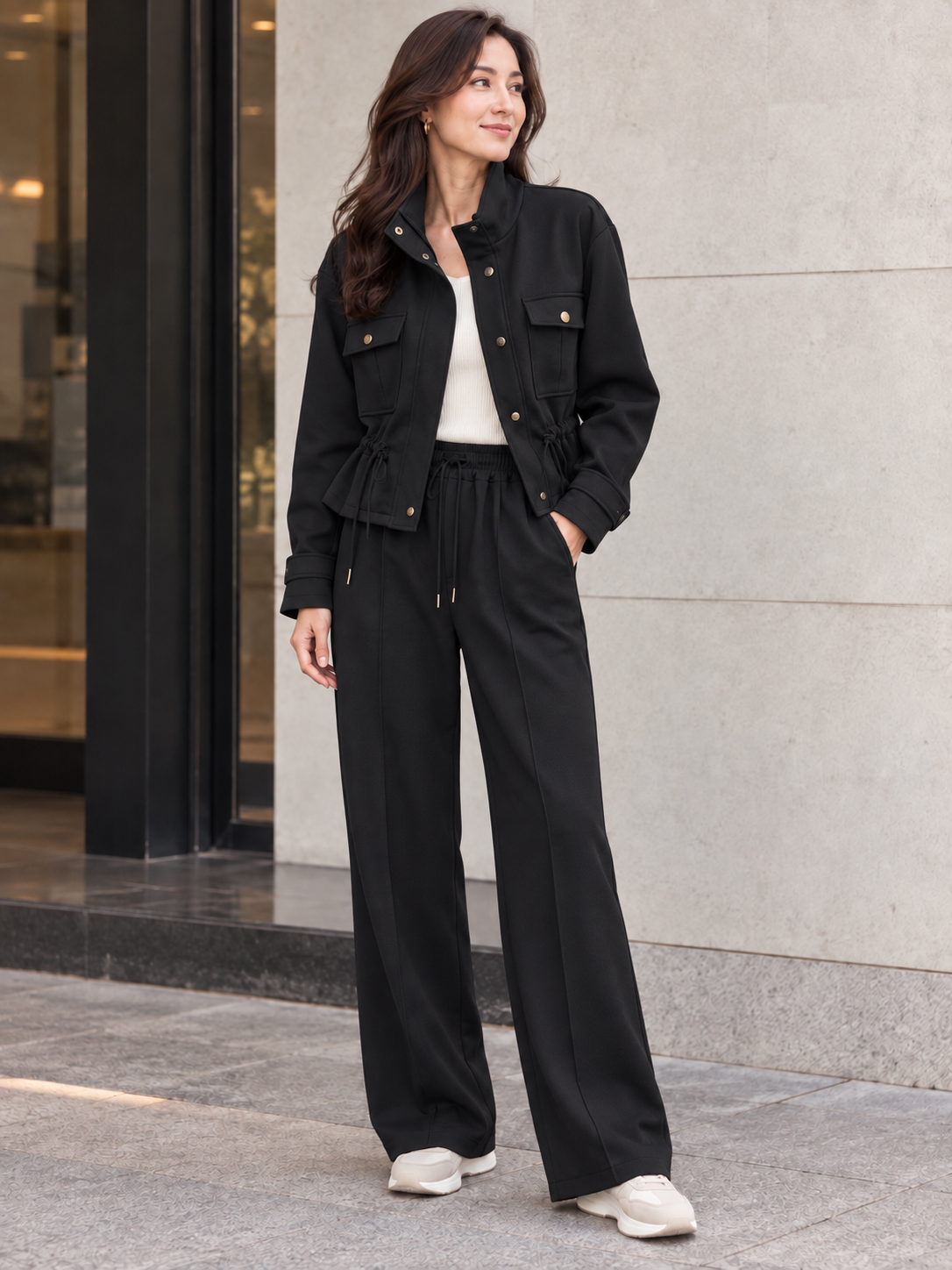 Lola - Jersey Utility Jacket.