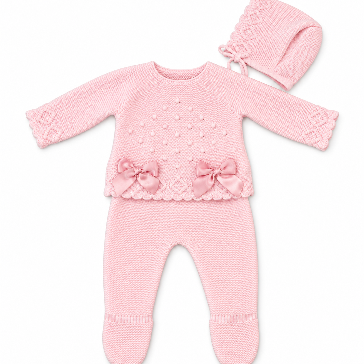 Pink Knitted 3pc Set
