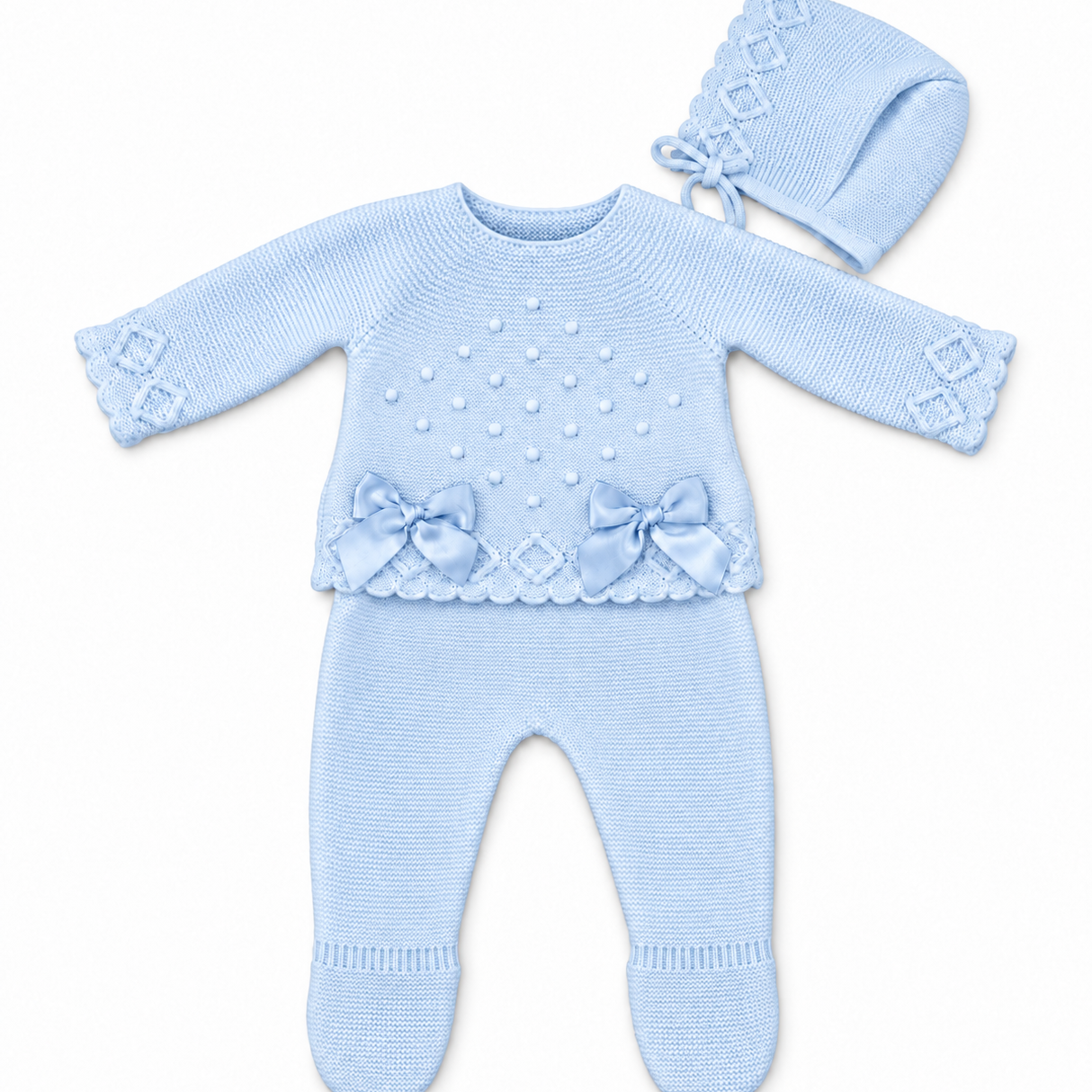 Blue Knitted 3pc Set