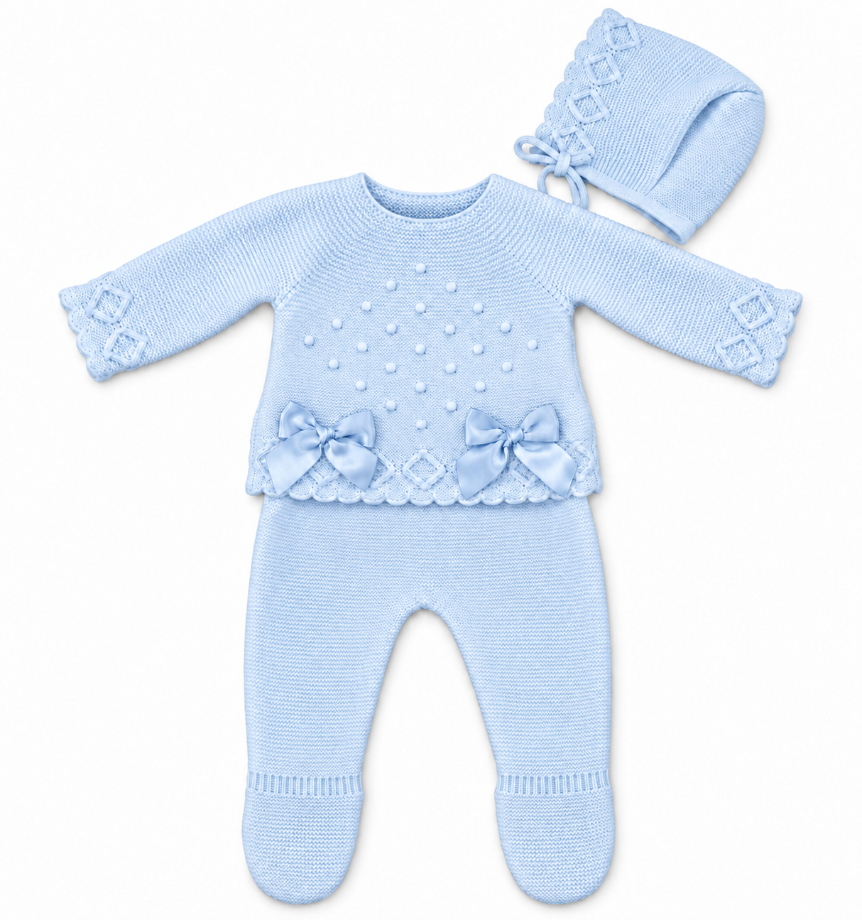 Blue Knitted 3pc Set