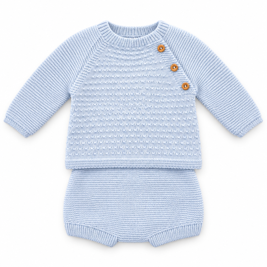 Blue 2pc Knitted Set