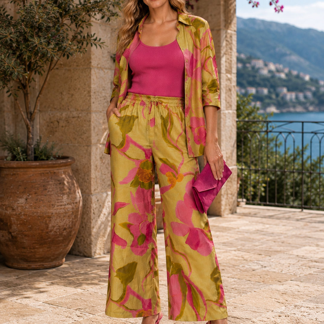 Maisie - Wide Leg Floral Trouser