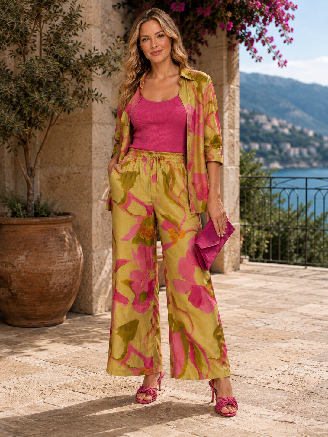 Maisie - Wide Leg Floral Trouser