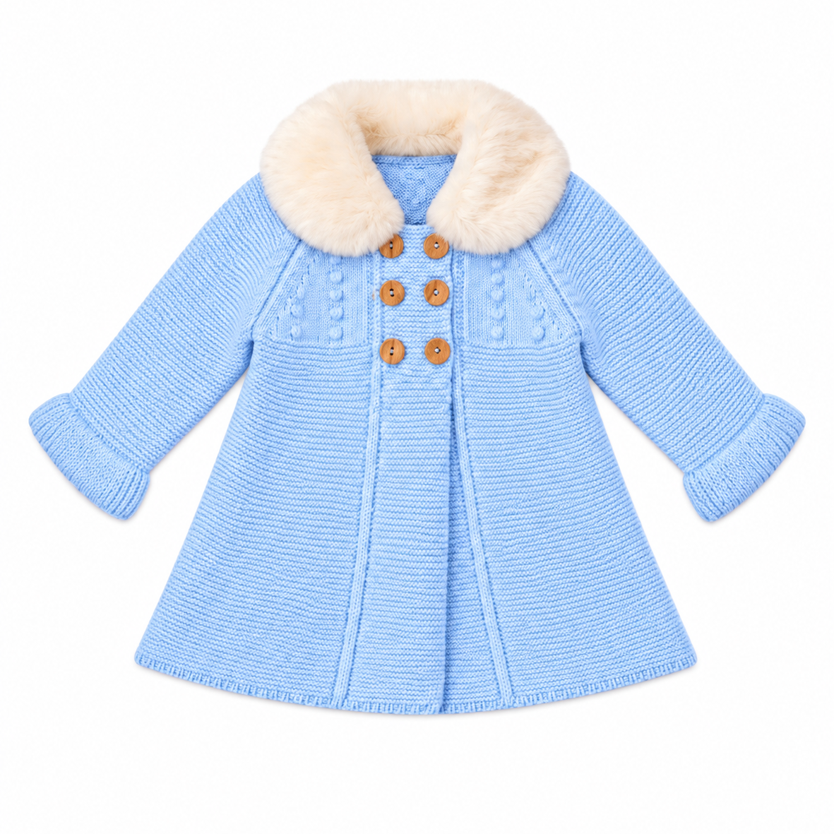 Blue Knitted Coat