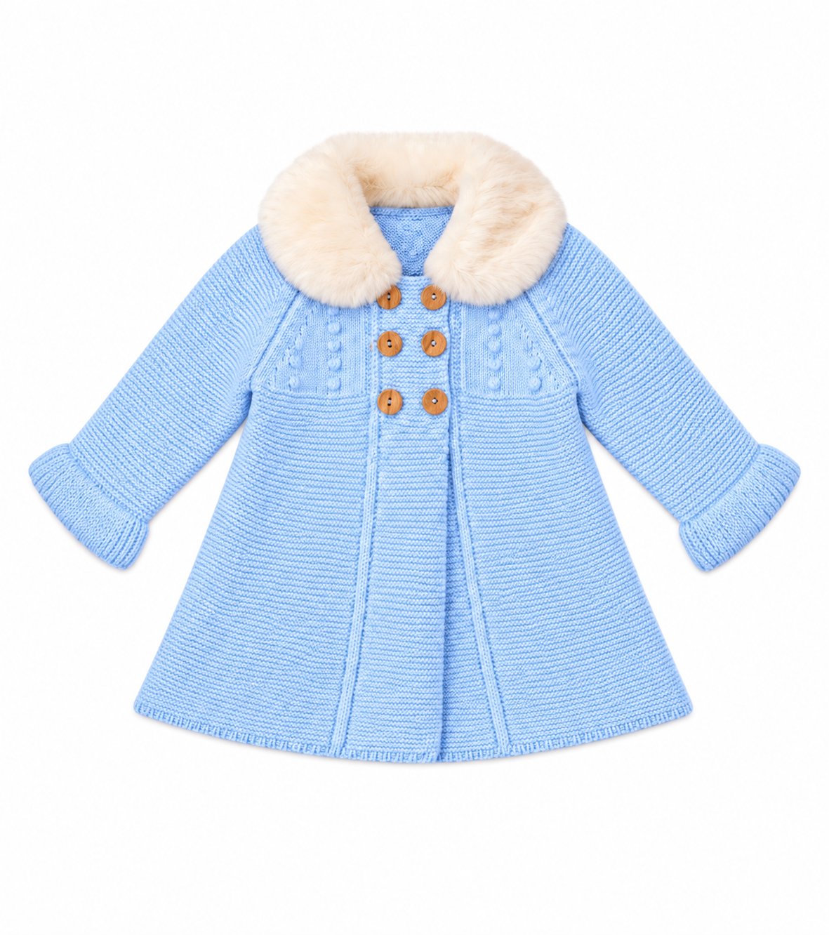 Blue Knitted Coat