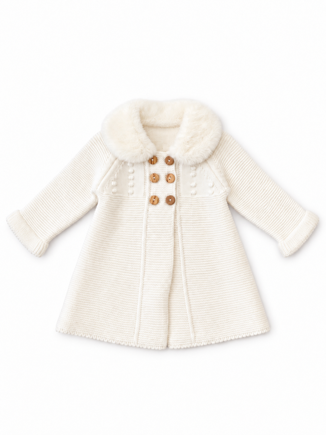 Cream Knitted Coat