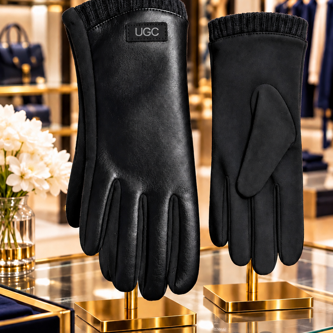 Classic Knit-Cuff Winter Gloves