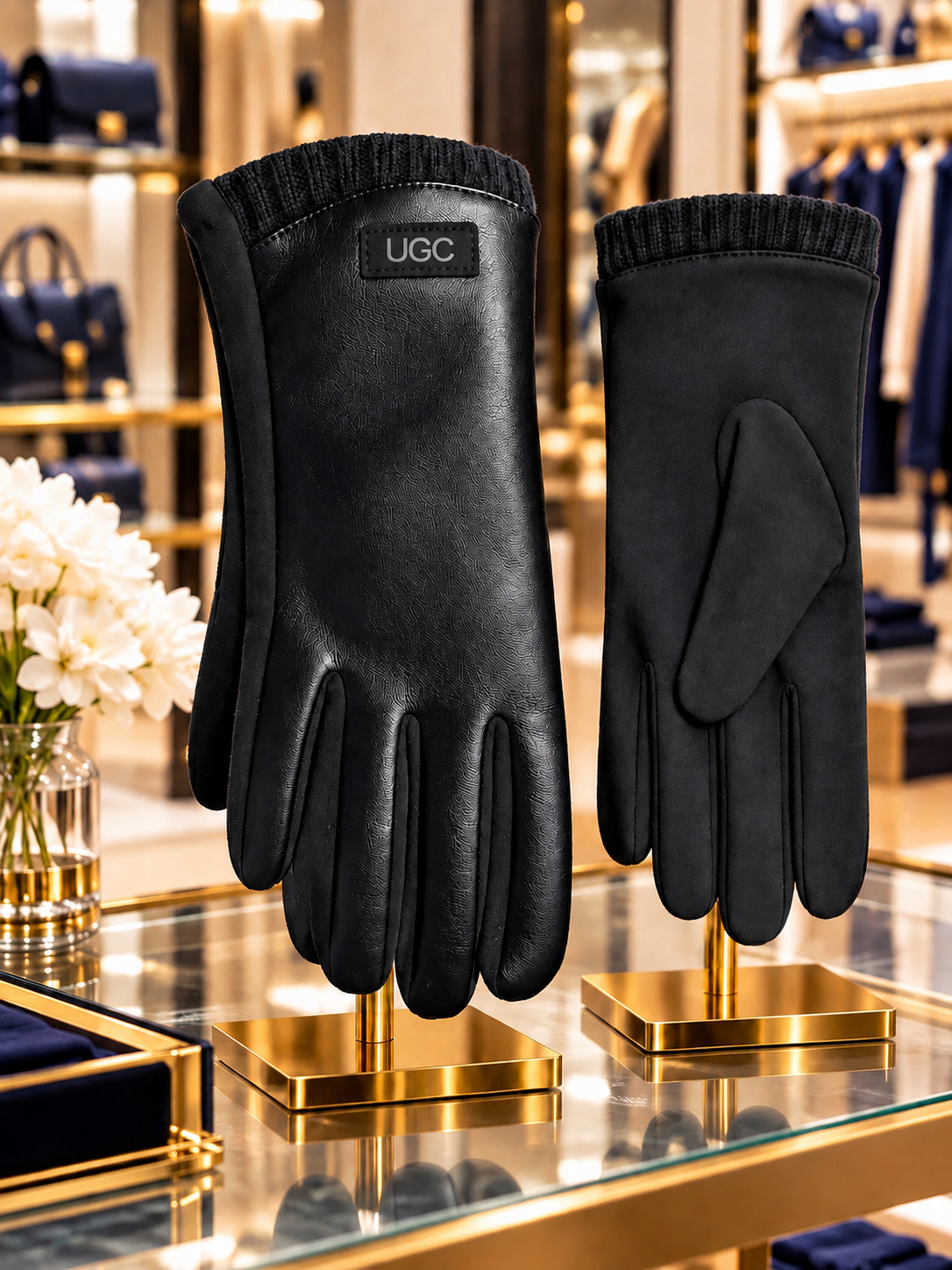 Classic Knit-Cuff Winter Gloves