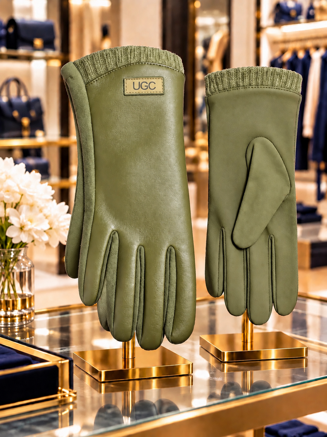 Classic Knit-Cuff Winter Gloves