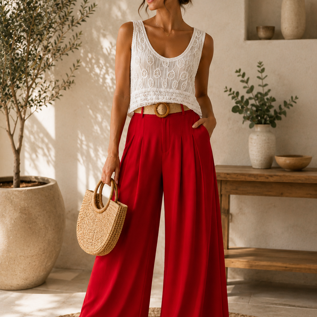 White Embellished Sleeveless Top