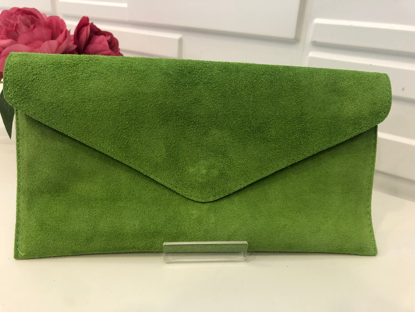 Suede Envelope  Bag ( wrist & crossbody strap included)