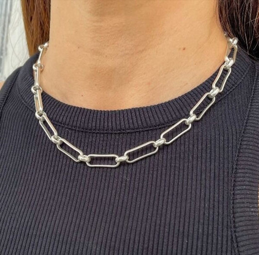 OLIA Jewellery “Hope” Chunky Chain Necklace Silver