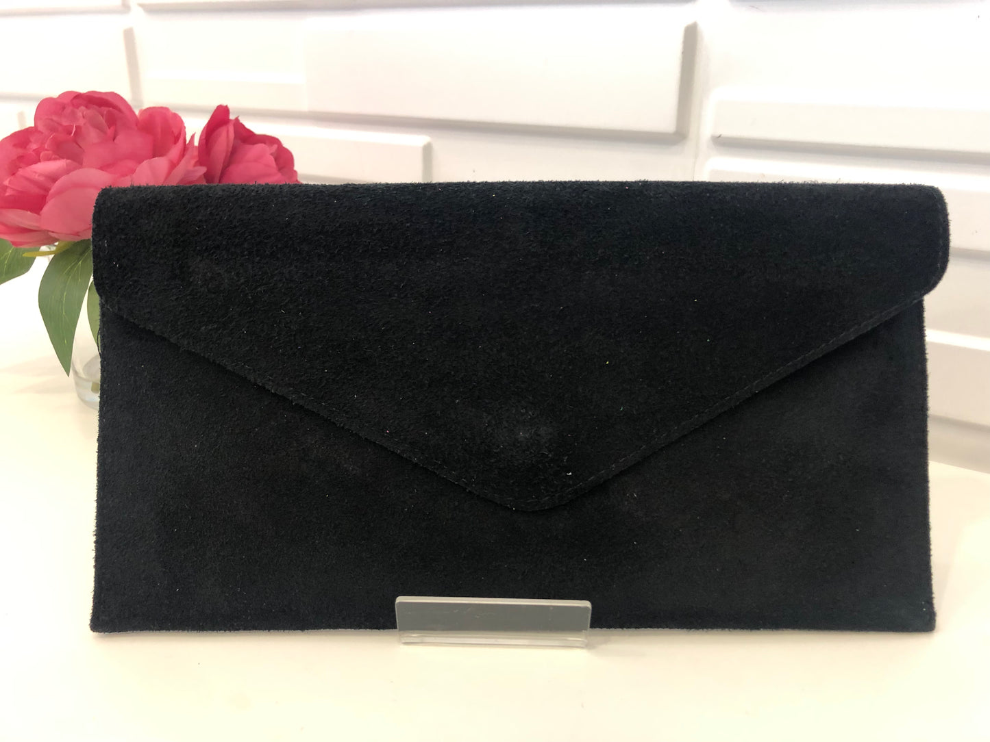 Suede Envelope  Bag ( wrist & crossbody strap included)